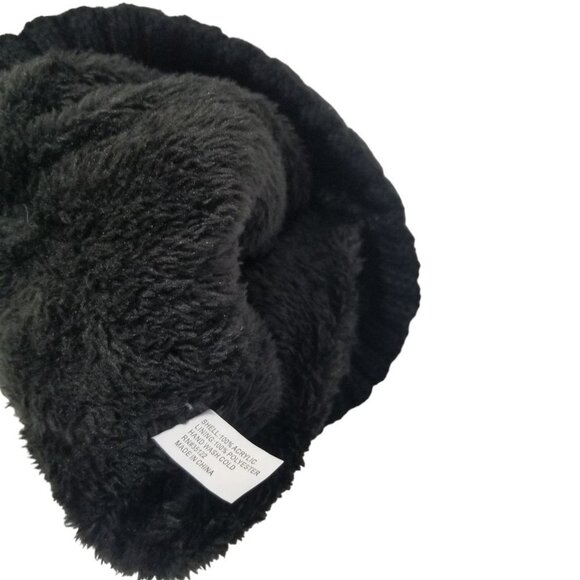 TRU FIT Womens Winter Fleece Lined Beanie Size OS Color Black‎ - Picture 3 of 3
